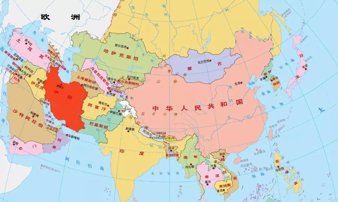 中国伊朗地图全图